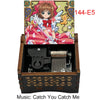 A wooden music box featuring a Cardcaptor Sakura character, with the title Catch You Catch Me visible.