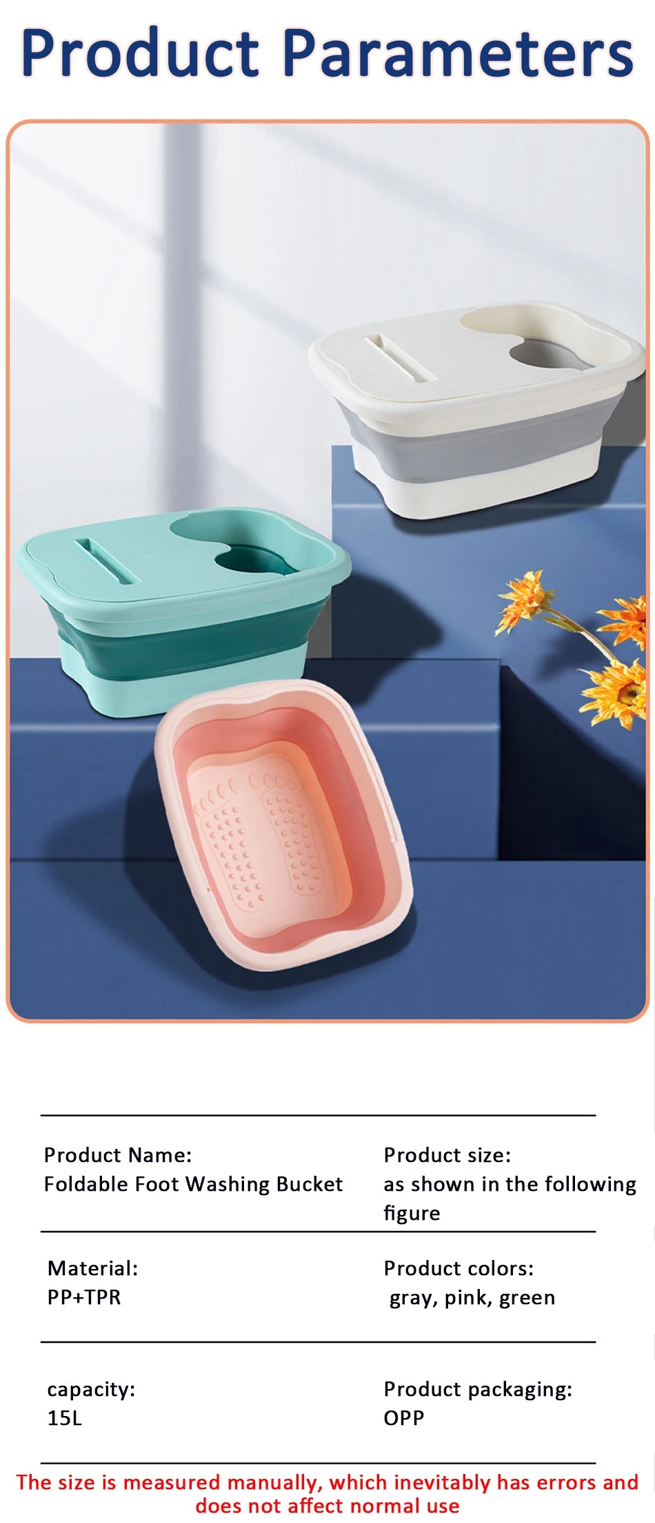 Foldable Foot Bath Tub – Portable Ergonomic Basin for Home & Travel