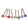 Rhinestone Nose Stud Set - 24-Piece Collection