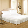 Wrap-Around Ruffle Bed Skirt with Elastic Belt - 15 Inch Drop
