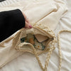 Handwoven Straw Semicircle Crossbody Bag with Tassel