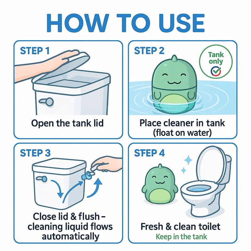 Dinosaur-Shaped Toilet Bowl Cleaner Dispenser