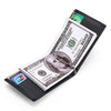 Slim RFID-Blocking Leather Wallet with Metal Clasp