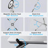 Foldable Aluminum Laptop Stand with Magnetic Phone Mount