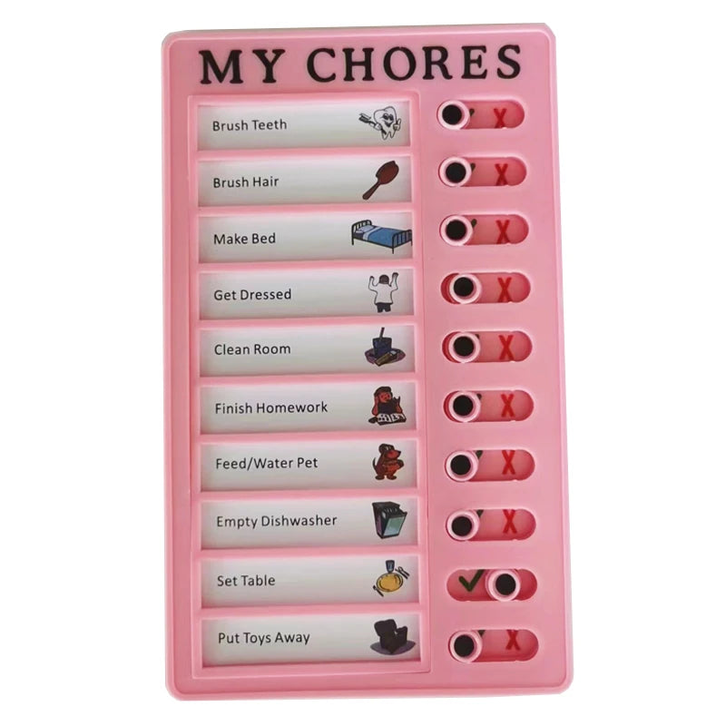 Reusable Kids Chore Chart with Daily Task Checklist