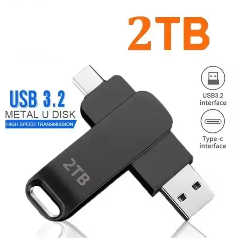 High-Speed USB 3.2 Flash Drive with Dual Type-C & USB Connectors