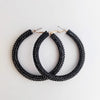 Rainbow Crystal Hoop Earrings