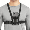 Adjustable Chest Strap Phone Clip Holder for Action Cameras and Smartphones