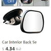 Black interior back seat mirror cover for Chevy/GMC trucks and SUVs
