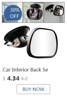 Black interior back seat mirror cover for Chevy/GMC trucks and SUVs