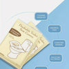 Pack of disposable toilet seat covers designed for convenient and hygienic use outside.