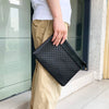 Men's PU Leather Clutch Bag with Cardholder and Zipper Pockets