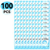 A pack of 100 disposable toilet seat covers designed for travel and waterproof use.