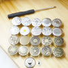 Jeans Button Repair Kit with Tool (17mm)