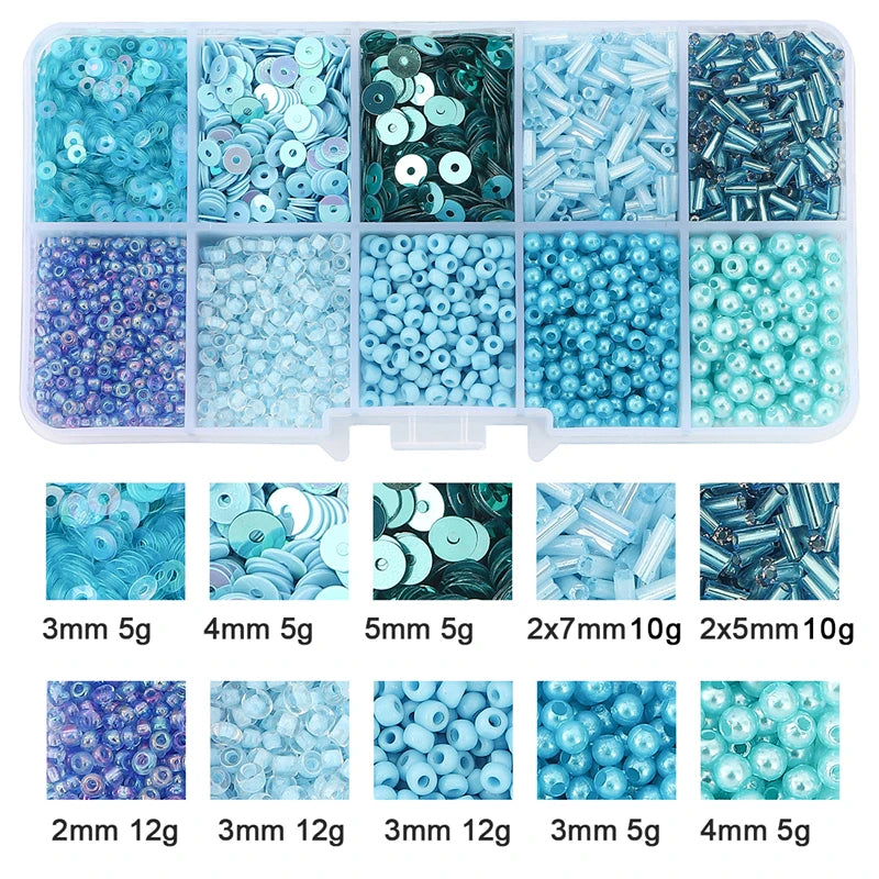 Kit Complet de Création de Bijoux DIY avec Perles en Verre