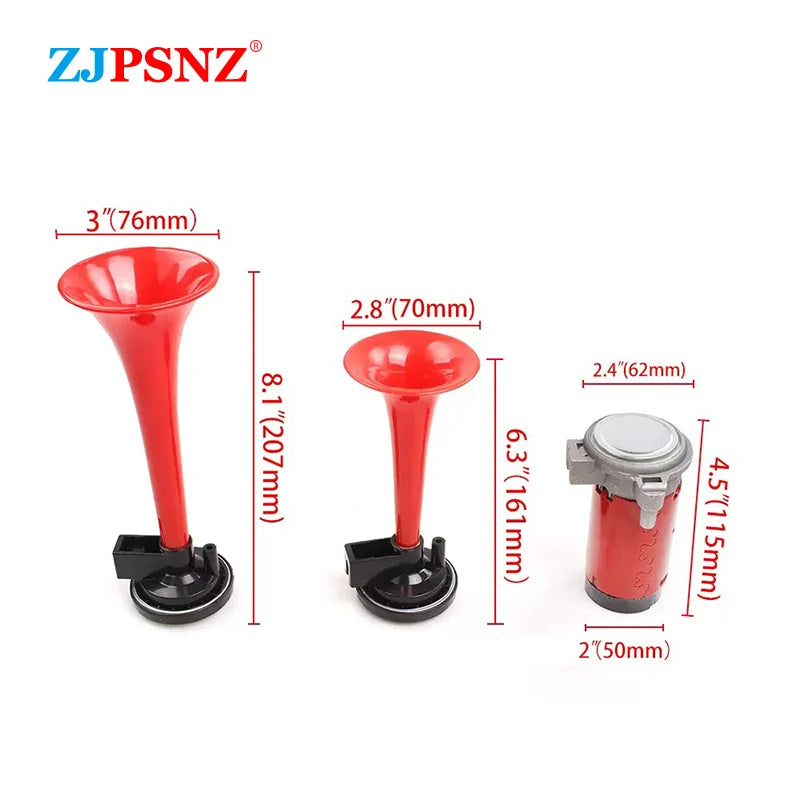 Dual-Tone Electric Air Horn Kit with Compressor