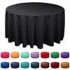 Round Solid Color Polyester Tablecloth for Weddings, Parties & Dining