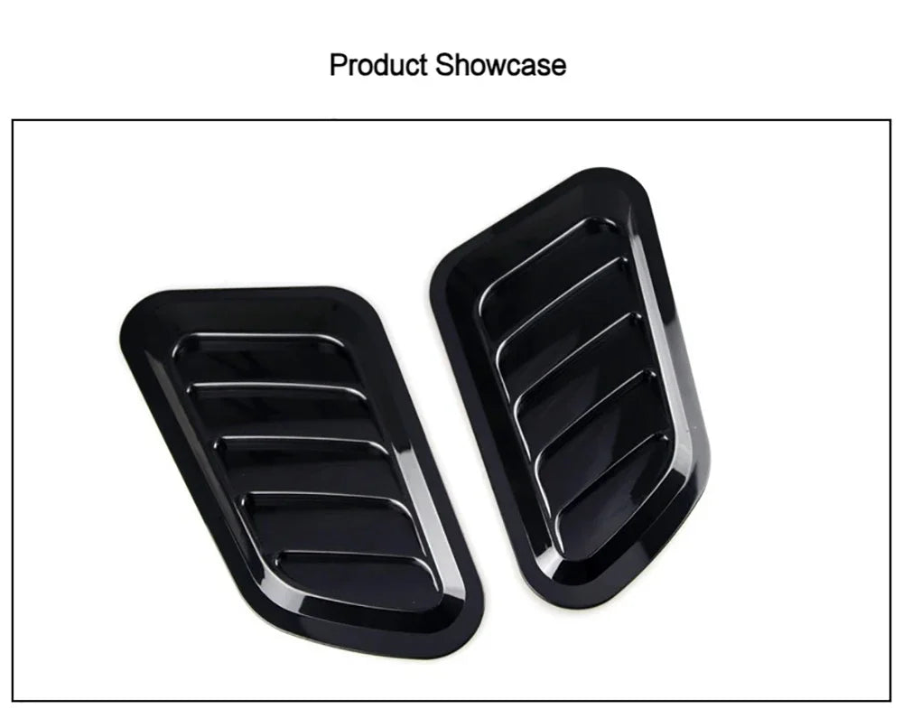 Carbon Fiber Style Car Hood Scoop Vent Covers (Pair)