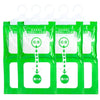 Pack of hanging moisture absorber bags for closets and cabinets with water absorption indicators