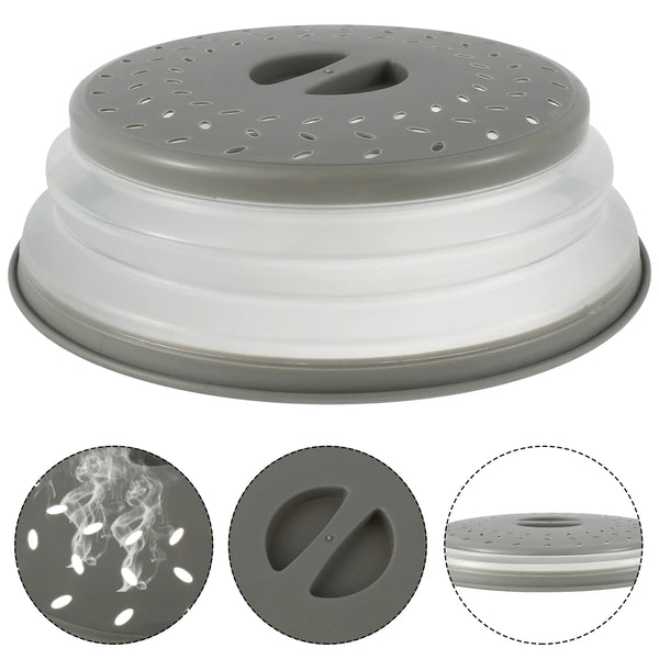Collapsible Microwave Splatter Cover with Handle – 10.5-Inch (BPA-Free)