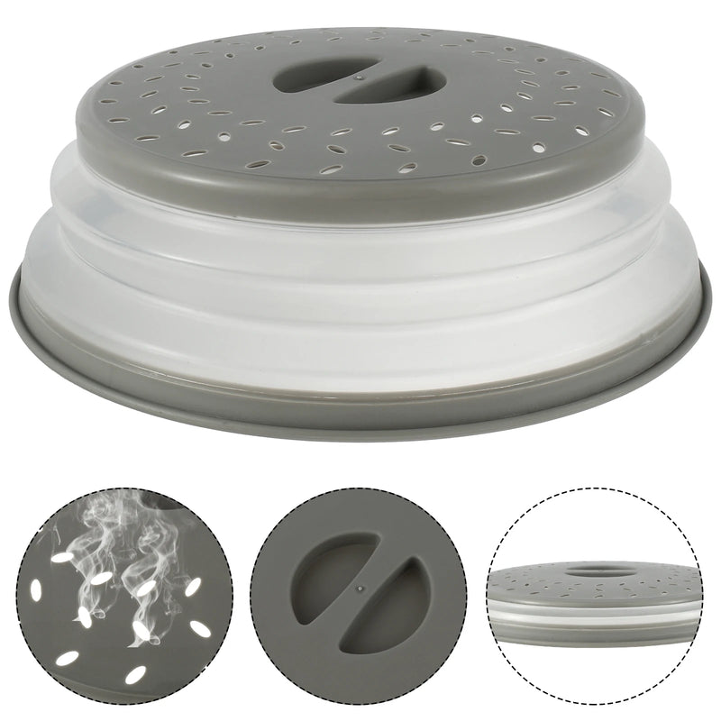10.5-Inch Collapsible Microwave Splatter Cover with Handle