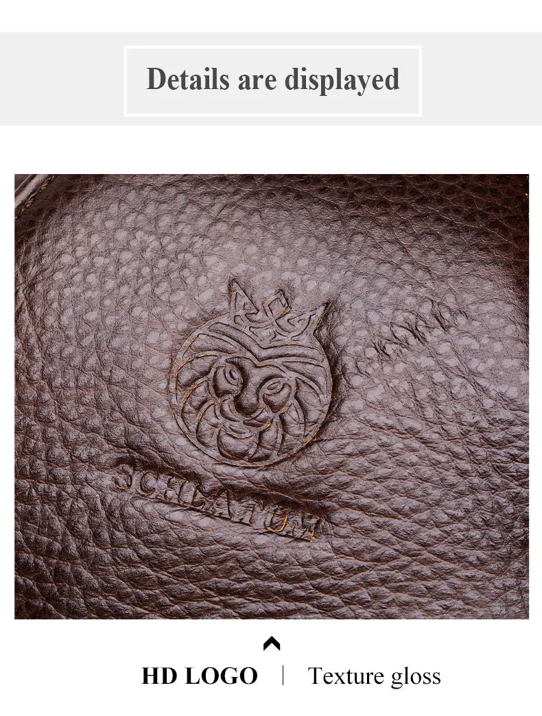 Vintage Genuine Leather Crossbody Bag for Men