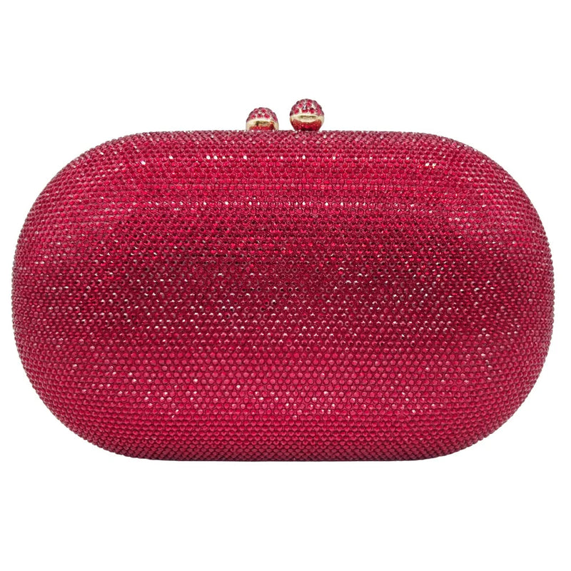 Rhinestone Evening Clutch with Chain Strap