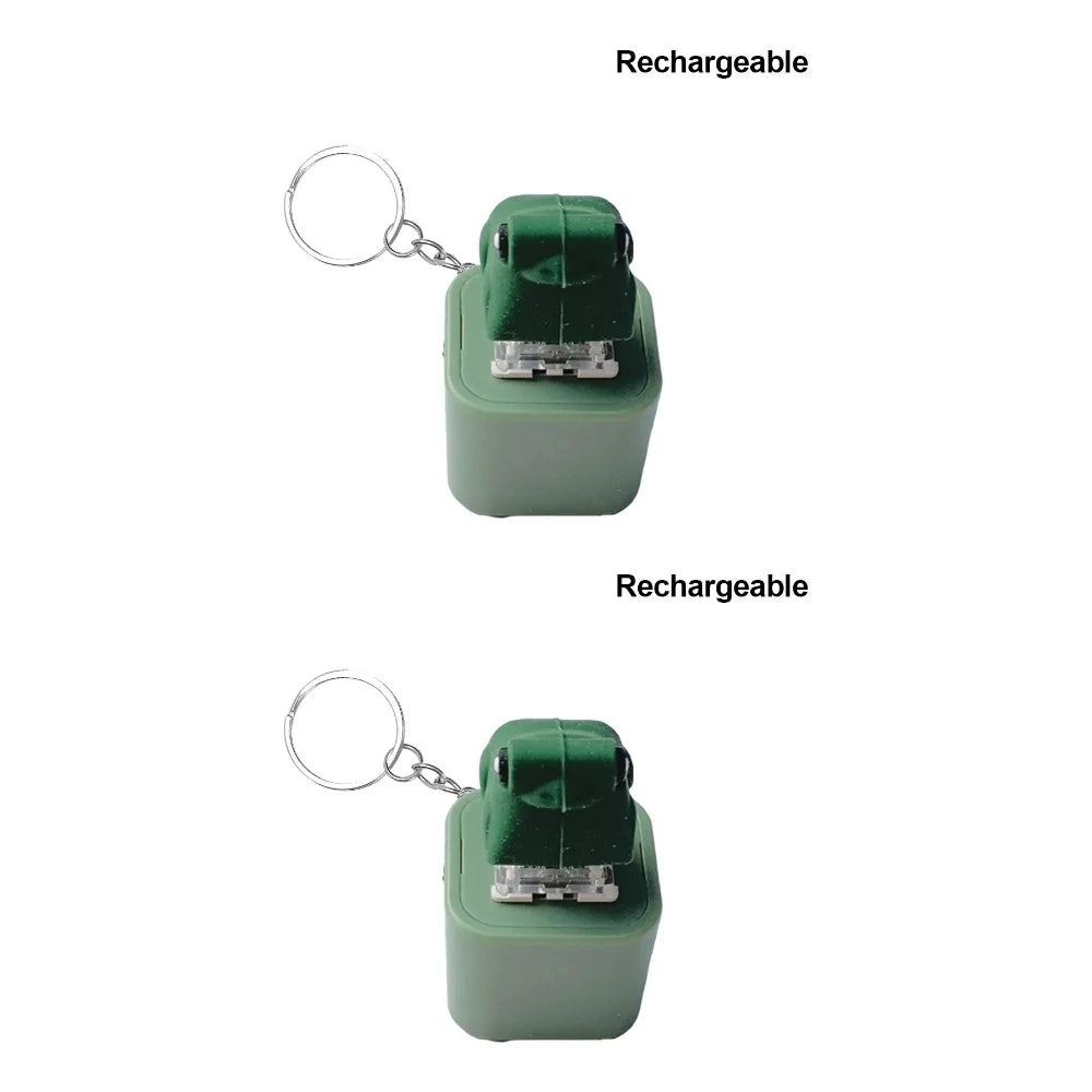 Croaking Frog Fidget Toy Keychain with Sound and LED Lights