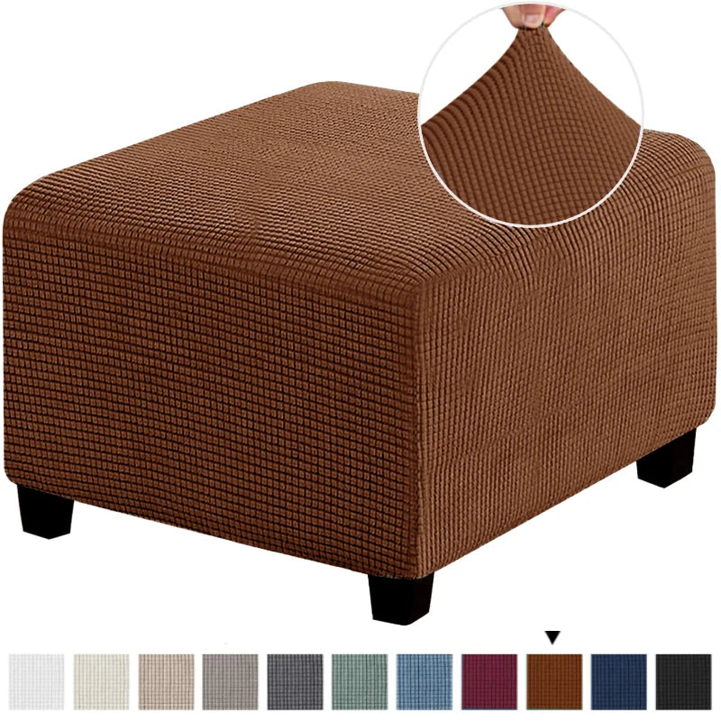 Stretchable Jacquard Footrest Ottoman Cover