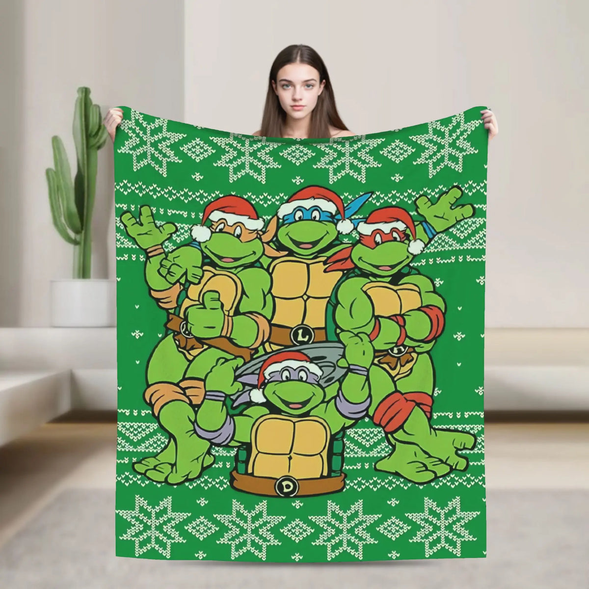 TMNT Graphic Flannel Throw Blanket