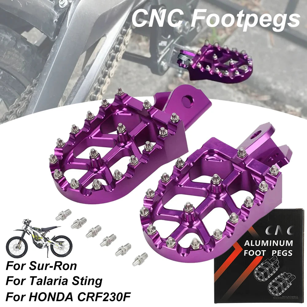 CNC Aluminum Foot Pegs for Surron, Talaria & Dirt Bikes