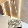 Crystal-Embellished Evening Clutch Bag with Chain Strap