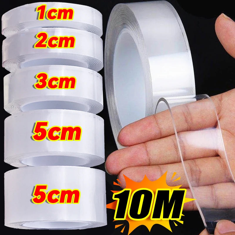 Nano Double-Sided Adhesive Tape, Strong Waterproof Clear Mounting Tape