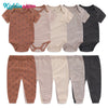 Baby Cotton Bodysuit and Pants Outfit Set (4-Piece)