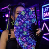 Holographic Folding Hand Fan with UV Glow Effect