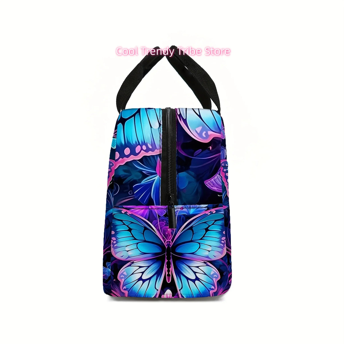 Insulated Butterfly Lunch Bag with Front Pocket