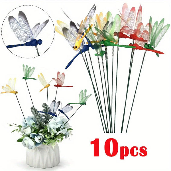 Colorful 3D Dragonfly Garden Decorations
