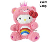 Peluche de Care Bears arcoíris rosa kawaii con capucha y diseño de arcoíris