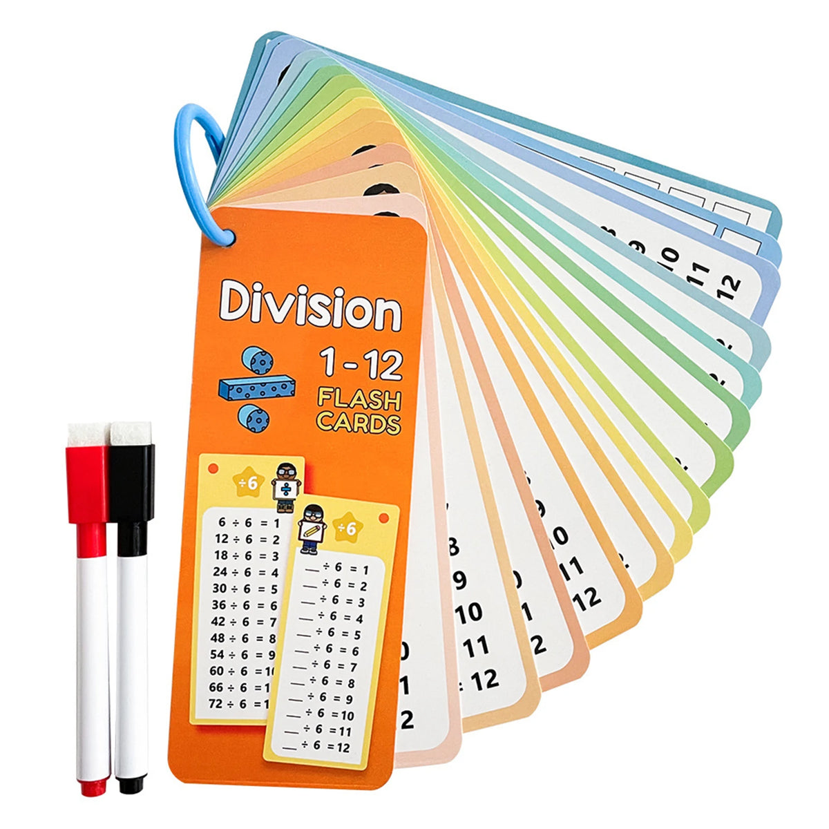Self-Check Multiplication Flash Cards with Pens