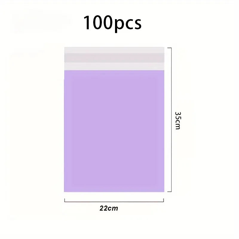Purple Poly Mailer Envelopes with Self-Seal Adhesive (Set of 100)