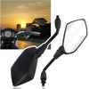 Universal Motorcycle Rearview Mirrors with Wide-Angle Lens