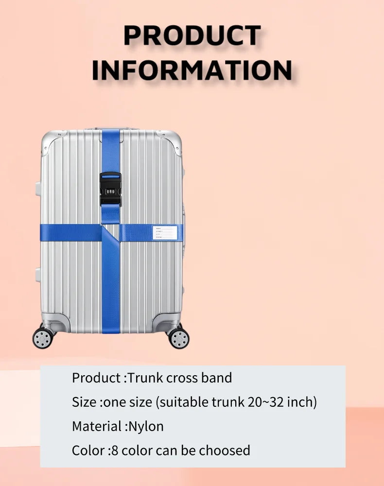 Anti-Theft Luggage Cross Strap with Adjustable Buckle