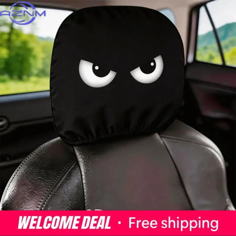 Funny Angry Eyes Car Headrest Covers (Set of 2)