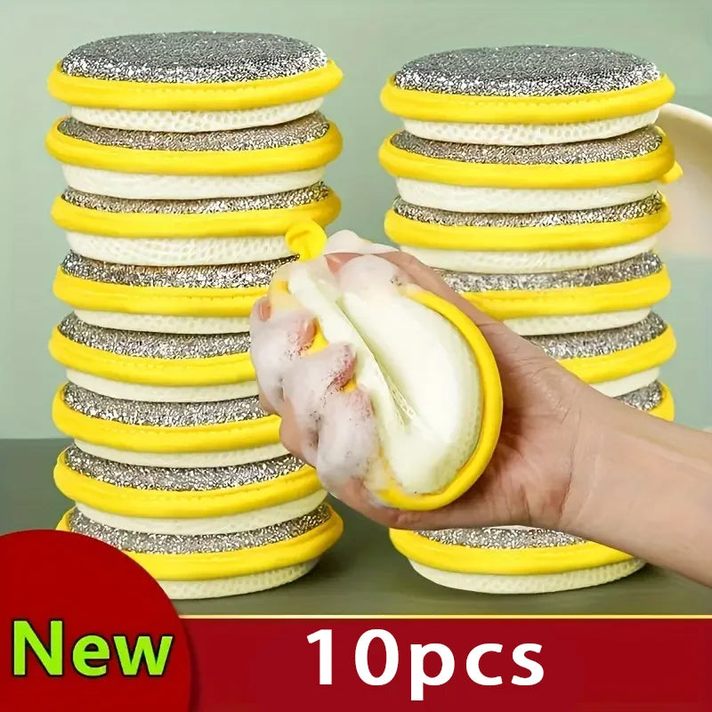 Double-Sided Dish Sponge with Scrubber – Absorbent Kitchen Cleaning Tool