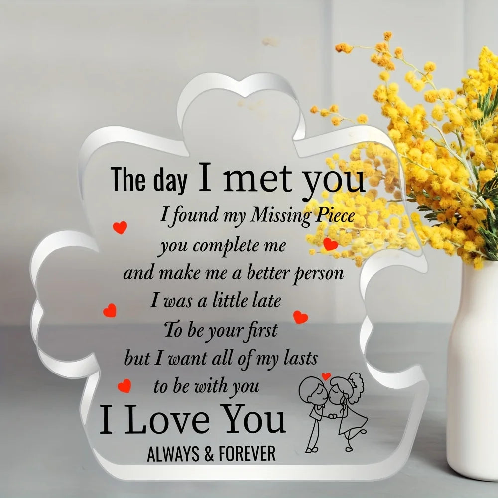 I Love You Acrylic Puzzle Desktop Keepsake