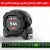 5m Fluorescent Steel Tape Measure with Self-Locking Mechanism