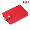 Slim Leather Card Holder with Quick-Access Pull Tab