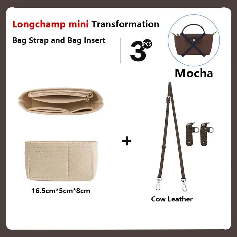 Felt Mini Bag Organizer with Handle for Small Handbags