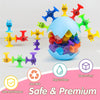 Soft Silicone Animal Building Blocks with Suction Cups