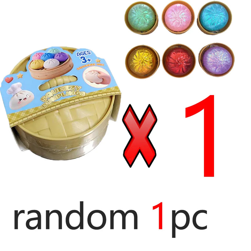 Jouet Squishy Ravioli Pailleté